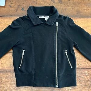 Kids size 10/12 black moto style sweat shirt